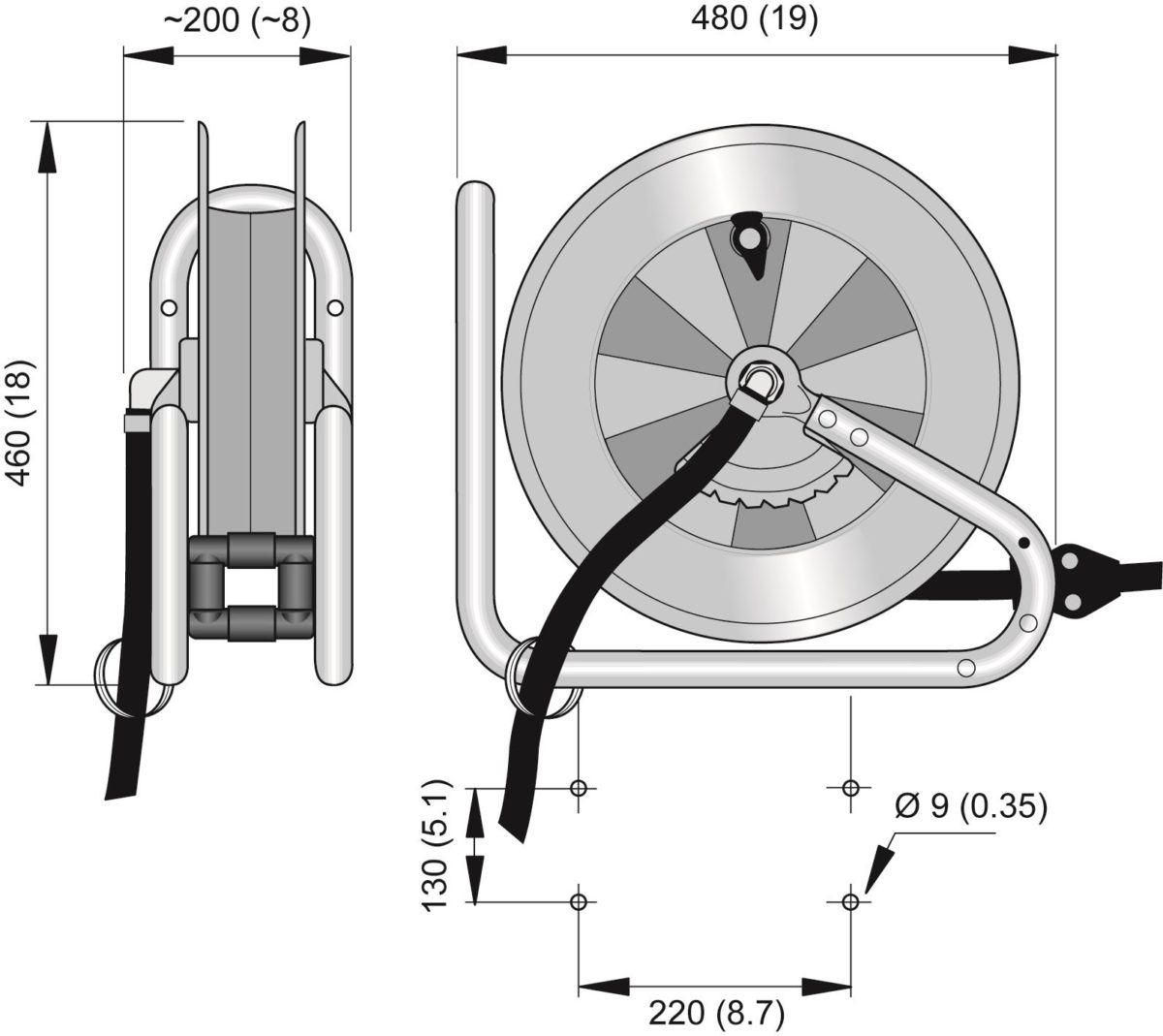 Hose Reel 893 Stainless