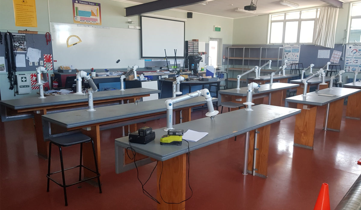 atsource nederman school workshop soldering fume extraction system