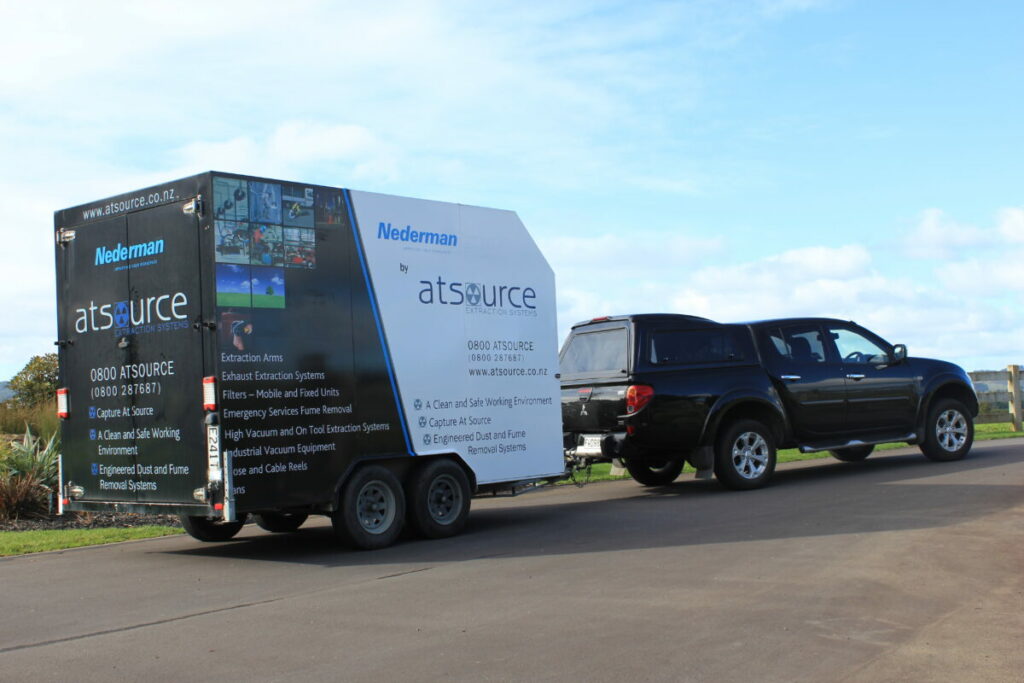 Atsource dust and fume extraction mobile showroom