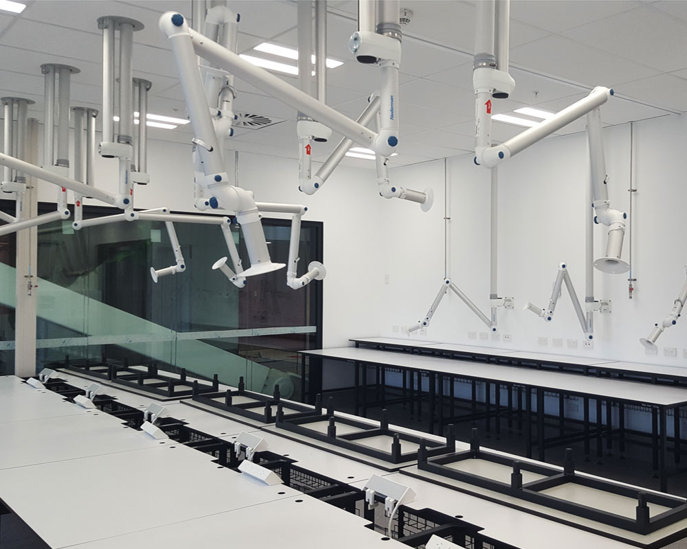 Nederman FX2 extraction arms at University of Auckland