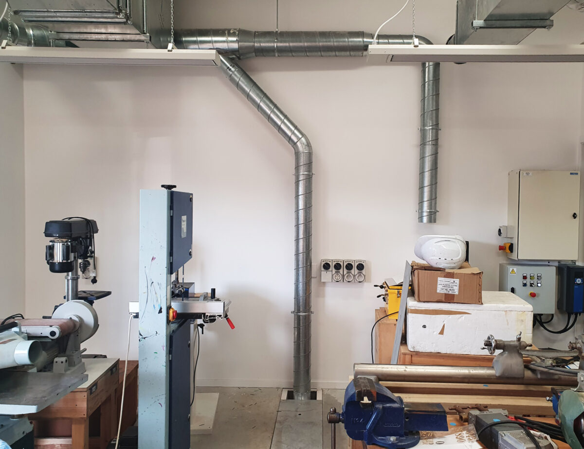 dust collector ducting at Terrace School