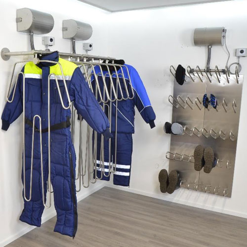 pronomar drying system for overalls, boots, gloves, jackets, ppe