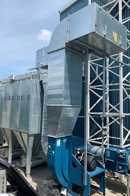 Nederman dust collection system at HWD recycling plant