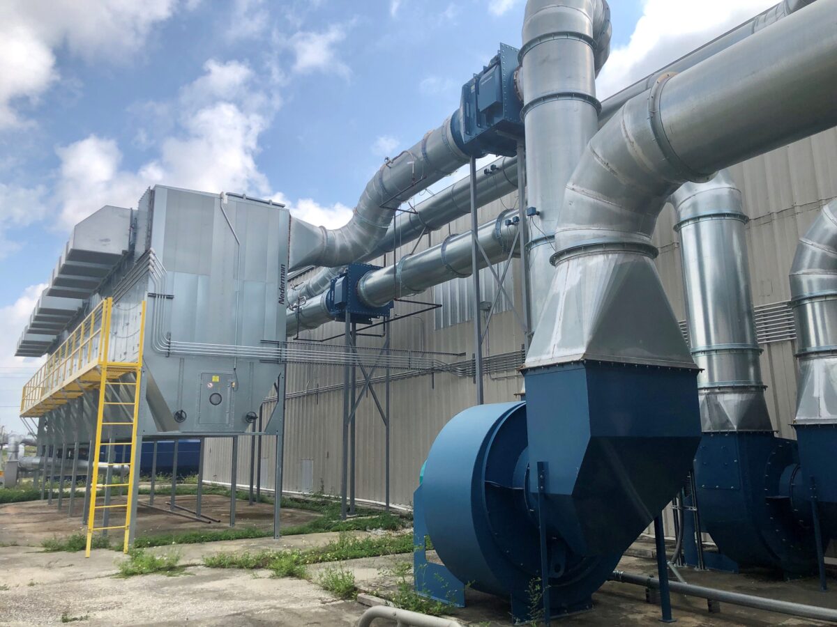 nederman wood dust collector with carz valve